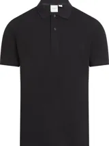 Chomba Calvin Klein de corte slim, confeccionada con tela stretch de peso medio. Presenta tira costa de botones en la parte delantera y detalles distintivos de la marca.