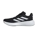 Championes de running Adidas Response Super, color negro con las tres tiras blancas y suela blanca.