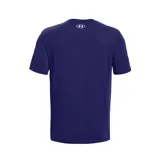 Remera negra de Under Armour con logo de la marca en blanco y amarillo.