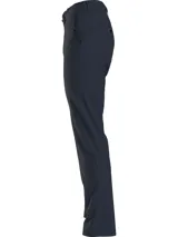 Pantalón chino de vestir azul marino, corte slim, con bolsillos laterales y traseros.