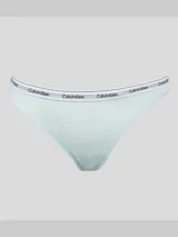 Colaless celeste de algodón elástico con cintura elástica distintiva con logo de Calvin Klein.