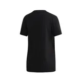 Remera negra de algodón, con logo grande de adidas en la parte frontal en blanco.