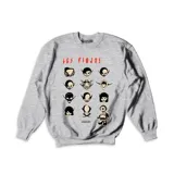 Buzo gris melange de algodón con cuello redondo y puños y cintura acanalados. Estampado frontal con diseño de la banda de rock argentina Los Piojos.