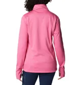Campera polar Columbia con cierre frontal, bolsillos laterales con cierre y orificios para pulgares.