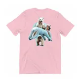 Remera blanca de algodón con estampado negro en el frente con el texto "USTED SEÑALEMELO TRIPOLAR".