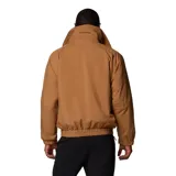 Campera Columbia Powderkeg II color marrón con interior rojo. Cuenta con tecnología Omni-Tech™ impermeable y transpirable, sistema de intercambio con cremallera, forro reversible con aislamiento sintético, cierre frontal con solapa, cremallera frontal de doble sentido, bolsillos interiores y exteriores con cremallera, y puños ajustables.