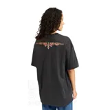 Remera negra de corte holgado con estampado del logo de Billabong en el pecho.