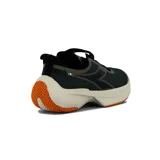Championes Diadora T1 Urban Equipe Libra, color verde oscuro con detalles en negro, gris y naranja. Presentan el logo de la marca en el lateral y suela gruesa de goma.