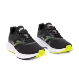 Championes deportivos Joma Elite 2501 para hombre, color negro con detalles en verde flúor. Ideales para running casual, entrenamiento ligero, caminatas o uso diario.