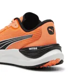Championes de running Puma Electrify Nitro 3, color naranja con detalles en negro y blanco.