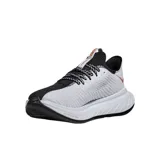 Championes Hoka Carbon X 3 de hombre, color negro con detalles en blanco y naranja. Diseñados para running de resistencia con placa de fibra de carbono y Meta-Rocker agresivo.