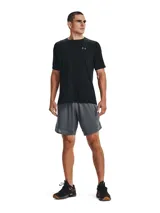 Remera deportiva Under Armour Tech 2.0 de hombre, color gris jaspeado con logo negro en el pecho.