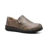 Zapato casual Korium Confort Katie color marrón con plantilla de cuero y cierre de cremallera lateral.