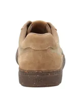 Zapatillas acordonadas color tostado, con capellada de cuero y canvas, plantilla de cuero y suela de goma con tecnología Natural Flex.