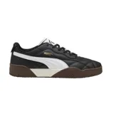 Zapatillas deportivas de diseño negro y blanco, con suela de goma para mejor agarre.