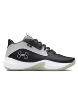 Zapatillas de básquet Under Armour UA Lockdown 7, unisex, color negro con detalles en gris y blanco.