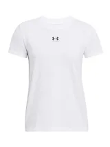 Remera deportiva Under Armour Campus Core SS, color celeste con logo estampado en el pecho.