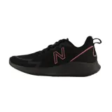 Championes New Balance Ryval Run para mujer, color negro con detalles en rosa.