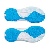 Championes de básquet Under Armour Lockdown 7, color blanco con detalles en celeste.