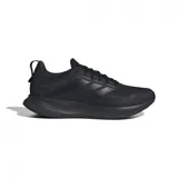 Championes Adidas Runfalcon 5 para hombre, color negro con las tres tiras laterales en negro brillante.