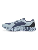 Championes Under Armour Charged Bandit Trail 3, color gris con detalles en verde flúor y suela con patrón de camuflaje. Diseñados para trail running.