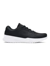 Championes Under Armour Edge Lthr color negro con suela blanca. Diseñados para entrenar tanto dentro como fuera del gimnasio.
