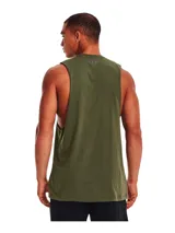Musculosa blanca de algodón con logo Under Armour estampado en el pecho.