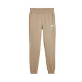 Pantalón de jogging color beige con logo Puma estampado en blanco en el muslo izquierdo.