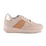 Championes deportivos Usaflex Scann color beige con detalles en dorado.