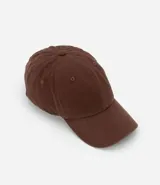 Gorro de béisbol color beige, de algodón.