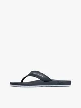 Ojotas Tommy Hilfiger azul marino con logo de la marca en la tira.