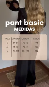 Pantalón básico negro con elástico en la pretina, confeccionado en jersey térmico.