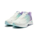 Championes para correr 361° blancos con detalles en lila, celeste y verde. La entresuela está hecha de material QU!KCQTECH respetuoso con el medio ambiente. Un inserto de plástico especial ARCHLOCK ubicado en la entresuela distribuye el peso de manera uniforme y sostiene el arco del pie.