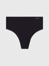 Colaless negro de talle alto Calvin Klein, confeccionado en microfibra elástica sin costuras, con logo en la cintura y refuerzo de algodón.