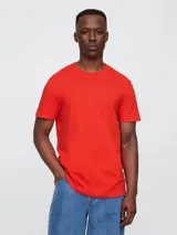 Remera básica de manga corta color rojo.