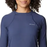 Remera deportiva Columbia Midweight Stretch de manga larga, color negro, con logo estampado en el pecho. Confeccionada en tejido elástico que absorbe la humedad y costuras ergonómicas.