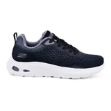 Championes deportivos Skechers Bobs Sport Unity, color negro con detalles en gris y suela blanca. Confeccionados en tejido técnico con cordones, plantilla acolchada Skechers Memory Foam y entresuela con doble amortiguación.