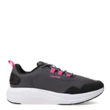 Championes Topper grises con detalles en negro y rosa.