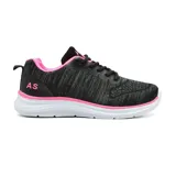 Championes deportivos American Sport Dallas, color gris oscuro con detalles en celeste y suela blanca.