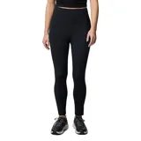 Calza deportiva negra de tiro alto, confeccionada en poliéster reciclado y elastano, con tecnología Omni-Wick™ y bolsillo lateral en la pierna.
