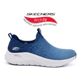 Championes Skechers Arch Fit 2.0 color azul con capellada de tejido técnico Stretch Fit, sin cordones, con plantilla Arch Fit extraíble y entresuela acolchada.