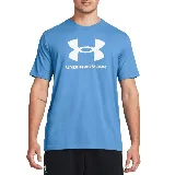 Remera azul de hombre, marca Under Armour, con logo estampado en el pecho.