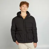 Campera larga impermeable negro