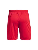 Short deportivo Under Armour Golazo 3.0 negro con logo blanco en la pierna derecha.