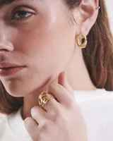 Aros tipo caravanas de alpaca con pernos y cierres mariposa de plata 925.