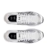 Championes Under Armour Sola, color blanco con detalles plateados.