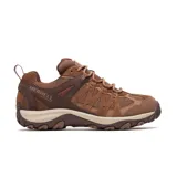 Zapatillas de senderismo Merrell Accentor 3 WP para hombre, color marrón. Capellada de gamuza y malla, con puntera de goma protectora. Entresuela de EVA moldeada por compresión y suela con tacos de 5 mm.