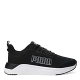 Championes deportivos de hombre, color negro con detalles en blanco, adecuados para running.
