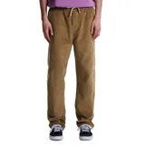 Pantalón de pana color marrón claro, con corte recto y cintura elástica con cordón ajustable.