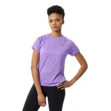 Remera de running para mujer, de corte ajustado y tejido ligero para mayor comodidad.